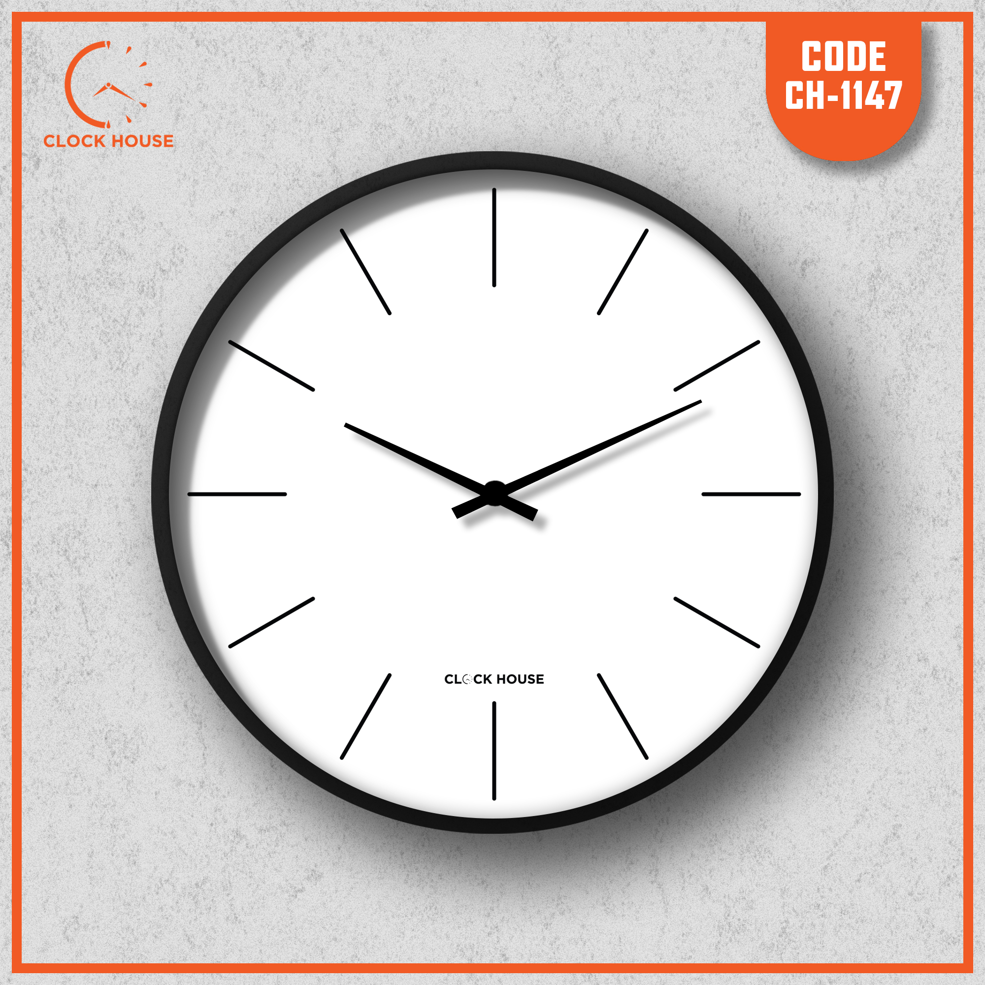 Picture of Clock House BD Classic Wall Clock White