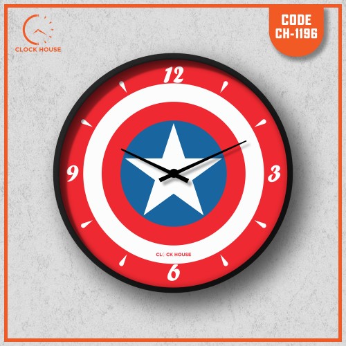 Picture of Clock House BD Captain America Wall Clock Multicolor