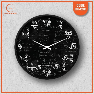 Picture of Clock House BD Mathematics Wall Clock Black