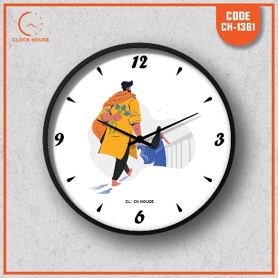 Picture of Clock House BD Himu & Rupa Wall Clock Multicolor