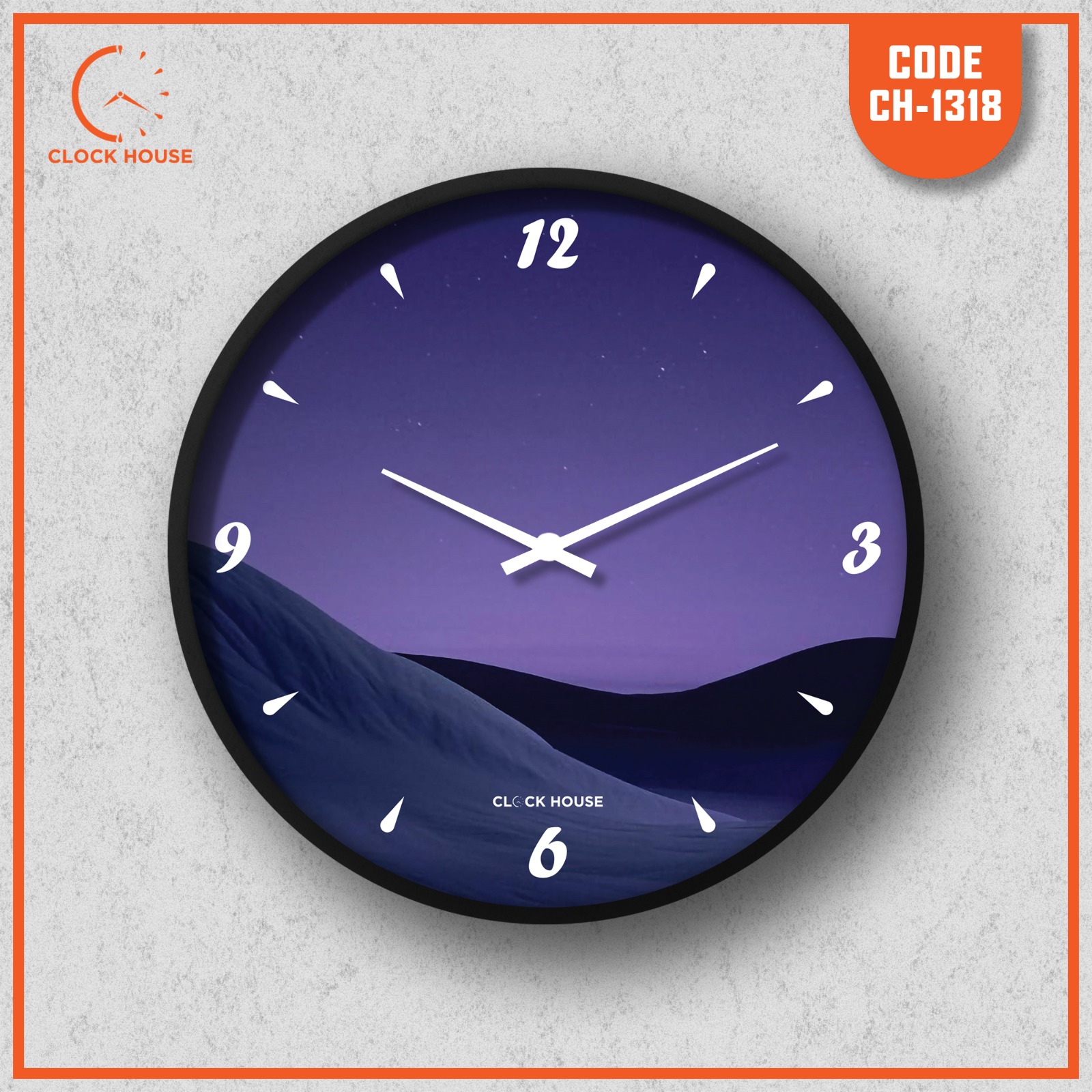 Picture of Clock House BD Artistic Wall Clock Multicolor with Battery