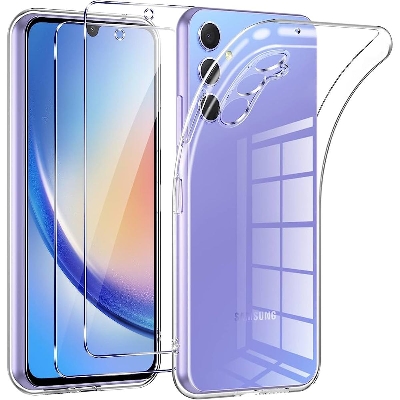 Picture of For  samsung galaxy A34 5G    Premium Silicone Case Crystal Clear Soft TPU Ultra-Thin Transparent Flexible Protective Mobile Phone Back Cover