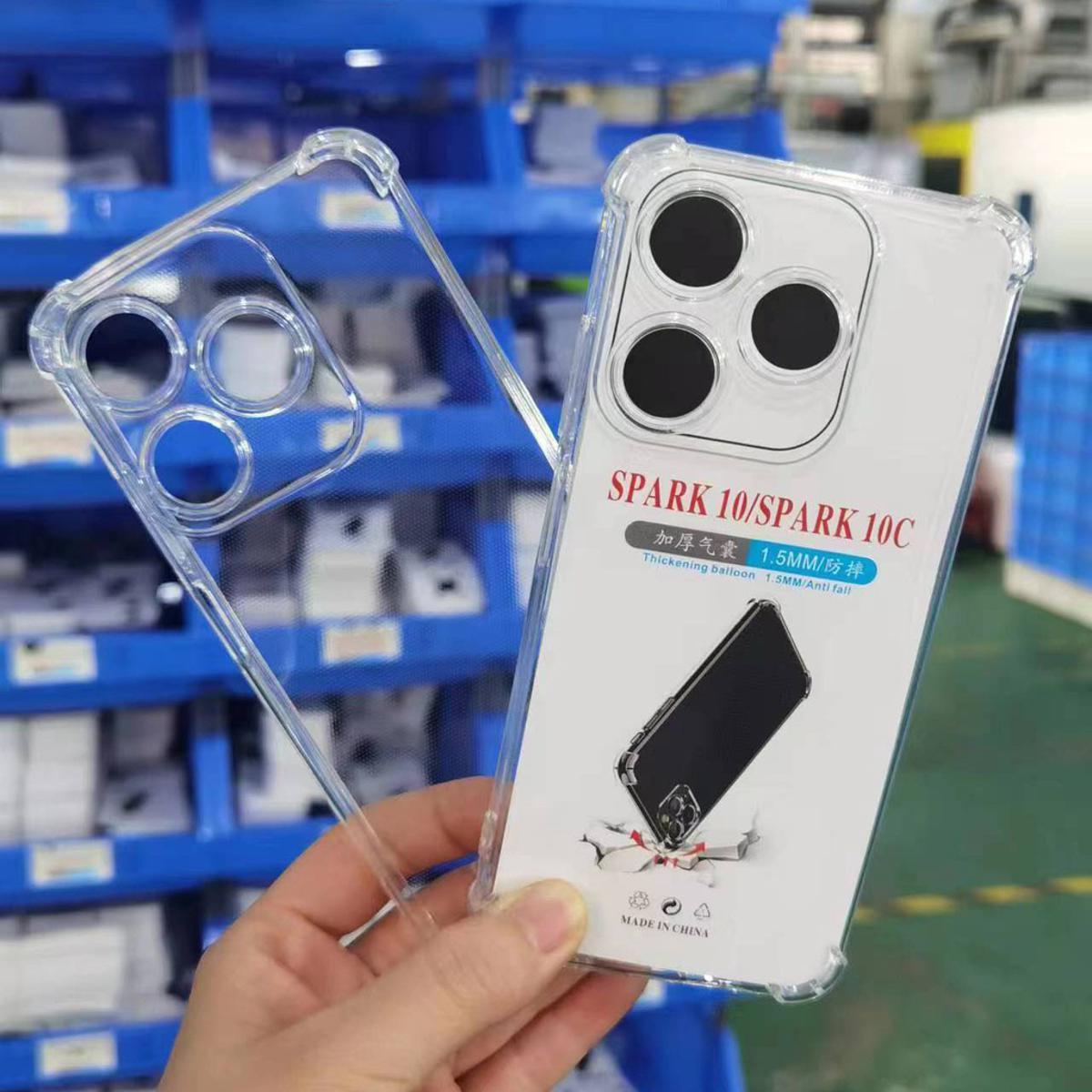 Picture of For tecno spark 10c       Premium Silicone Case Crystal Clear Soft TPU Ultra-Thin Transparent Flexible Protective Mobile Phone Back Cover