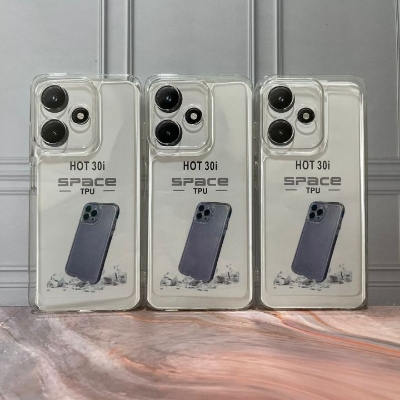 Picture of For  infinix hot 30 hot 30 play   Premium Silicone Case Crystal Clear Soft TPU Ultra-Thin Transparent Flexible Protective Mobile Phone Back Cover