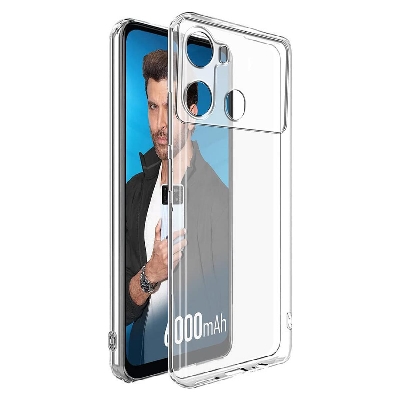 Picture of For  Itel p40     Premium Silicone Case Crystal Clear Soft TPU Ultra-Thin Transparent Flexible Protective Mobile Phone Back Cover
