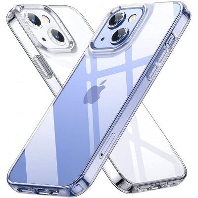 Picture of For   ip 13   Premium Silicone Case Crystal Clear Soft TPU Ultra-Thin Transparent Flexible Protective Mobile Phone Back Cover