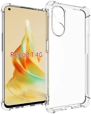 Picture of For   oppo reno 8T    Premium Silicone Case Crystal Clear Soft TPU Ultra-Thin Transparent Flexible Protective Mobile Phone Back Cover
