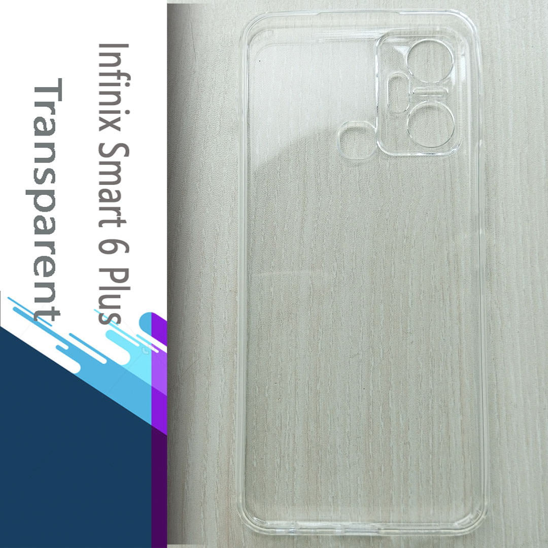Picture of For infinix smart 6 plus      Premium Silicone Case Crystal Clear Soft TPU Ultra-Thin Transparent Flexible Protective Mobile Phone Back Cover