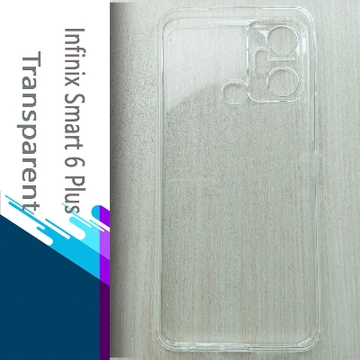 Picture of For infinix smart 6 plus      Premium Silicone Case Crystal Clear Soft TPU Ultra-Thin Transparent Flexible Protective Mobile Phone Back Cover