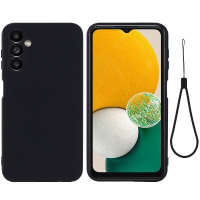 Picture of For  samsung galaxy A14 Premium Silicone Matte Soft Phone Case - Black - Phone Back Cover