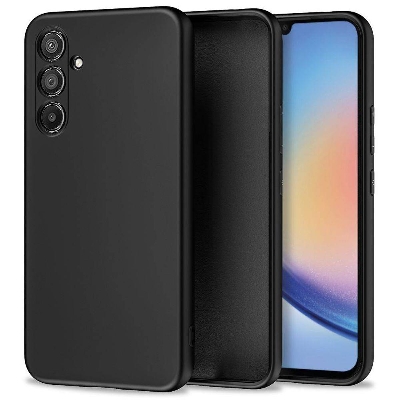 Picture of For  samsung galaxy A34 5G  Premium Silicone Matte Soft Phone Case - Black - Phone Back Cover