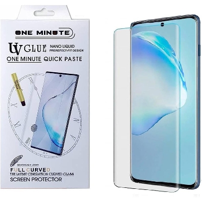 Picture of One minute UV Light Adhesive Tempered Glass Screen Protector for  oneplus 8