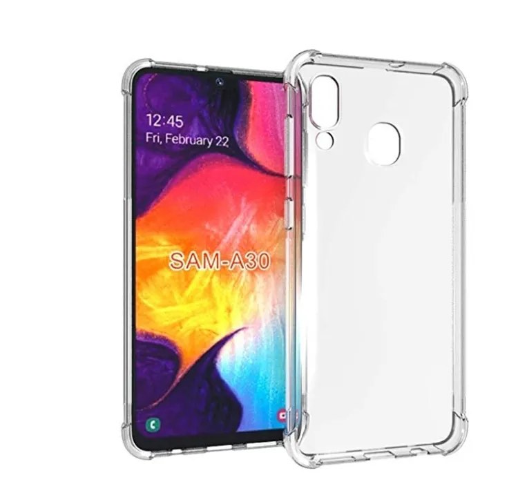 Picture of For Samsung Galaxy A20 A30 Flexible Clear Transparent Soft TPU Back Case Cover