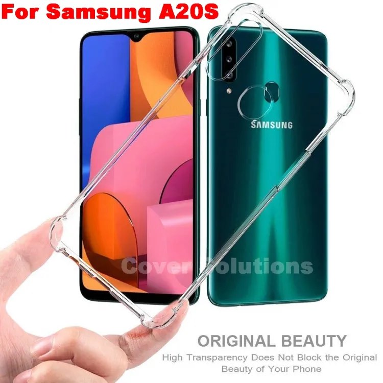 Picture of For Samsung Galaxy A20s Flexible Clear Transparent Soft TPU Back Case Cover