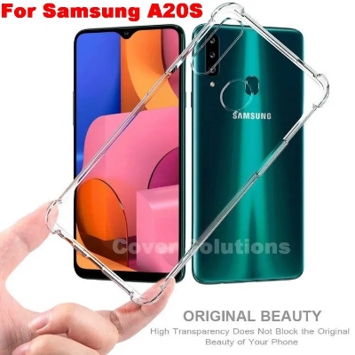 Picture of For Samsung Galaxy A20s Flexible Clear Transparent Soft TPU Back Case Cover