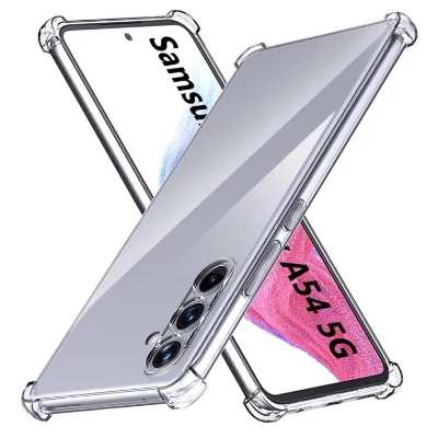 Picture of For Samsung Galaxy A54  Flexible Clear Transparent Soft TPU Back Case Cover