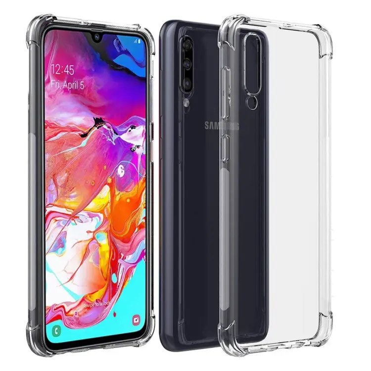 Picture of For Samsung Galaxy A70 A70s Flexible Clear Transparent Soft TPU Back Case Cover