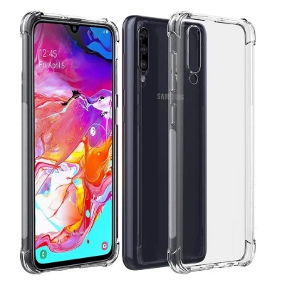 Picture of For Samsung Galaxy A70 A70s Flexible Clear Transparent Soft TPU Back Case Cover