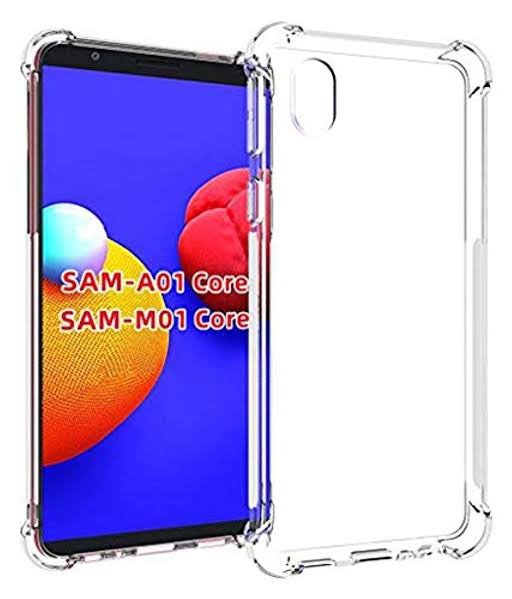 Picture of For Samsung Galaxy A01 M01 Flexible Clear Transparent Soft TPU Back Case Cover