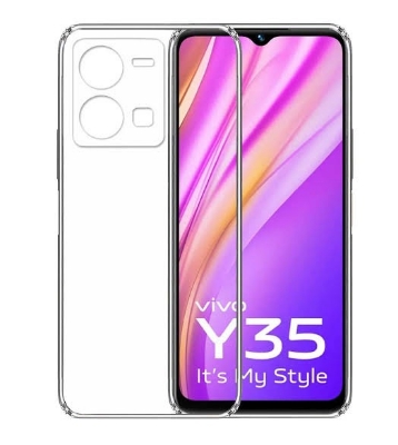 Picture of For Vivo Y22 Y22s Y35  Flexible Clear Transparent Soft TPU Back Case Cover