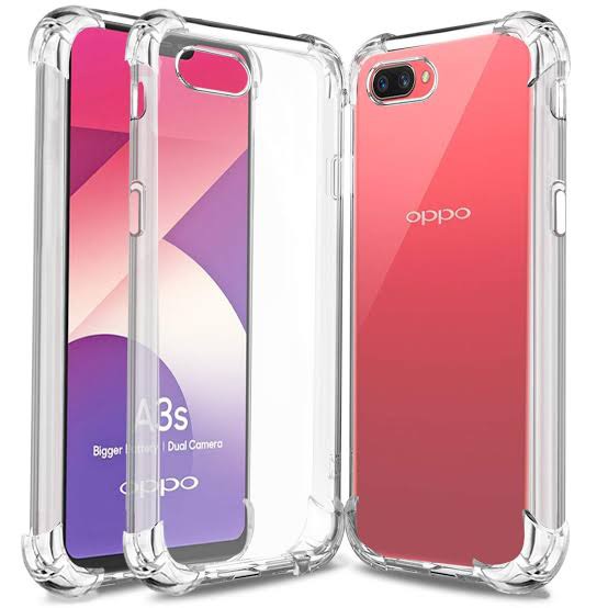 Picture of For oppo A3s  Flexible Clear Transparent Soft TPU Back Case Cover