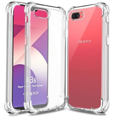 Picture of For oppo A3s  Flexible Clear Transparent Soft TPU Back Case Cover