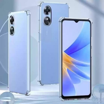 Picture of For oppo A3s  Flexible Clear Transparent Soft TPU Back Case Cover