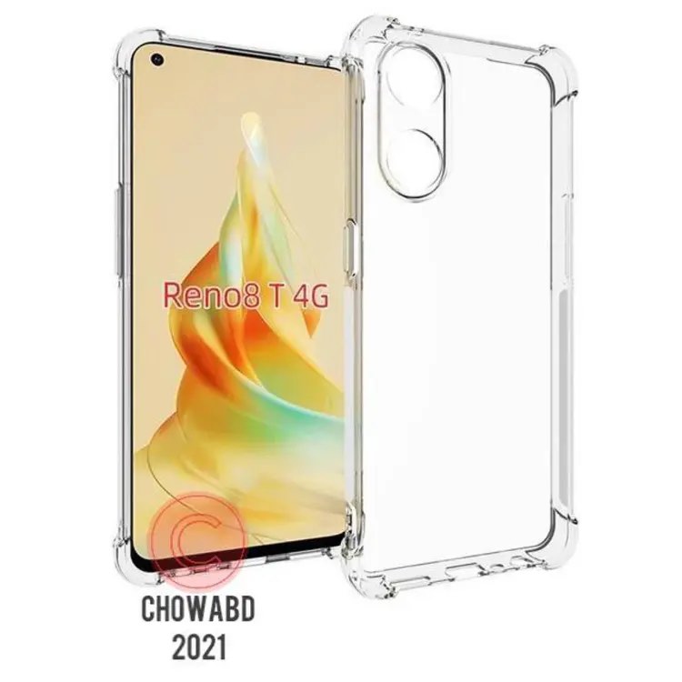 Picture of For oppo reno 8t  Flexible Clear Transparent Soft TPU Back Case Cover