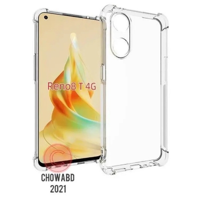 Picture of For oppo reno 8t  Flexible Clear Transparent Soft TPU Back Case Cover