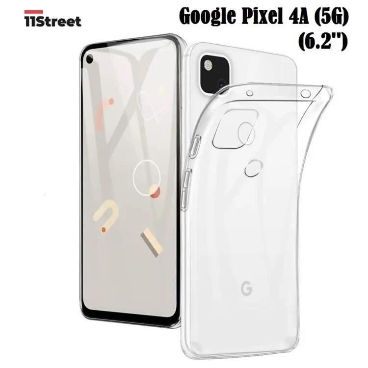 Picture of For pixel 4a 5G    Flexible Clear Transparent Soft TPU Back Case Cover