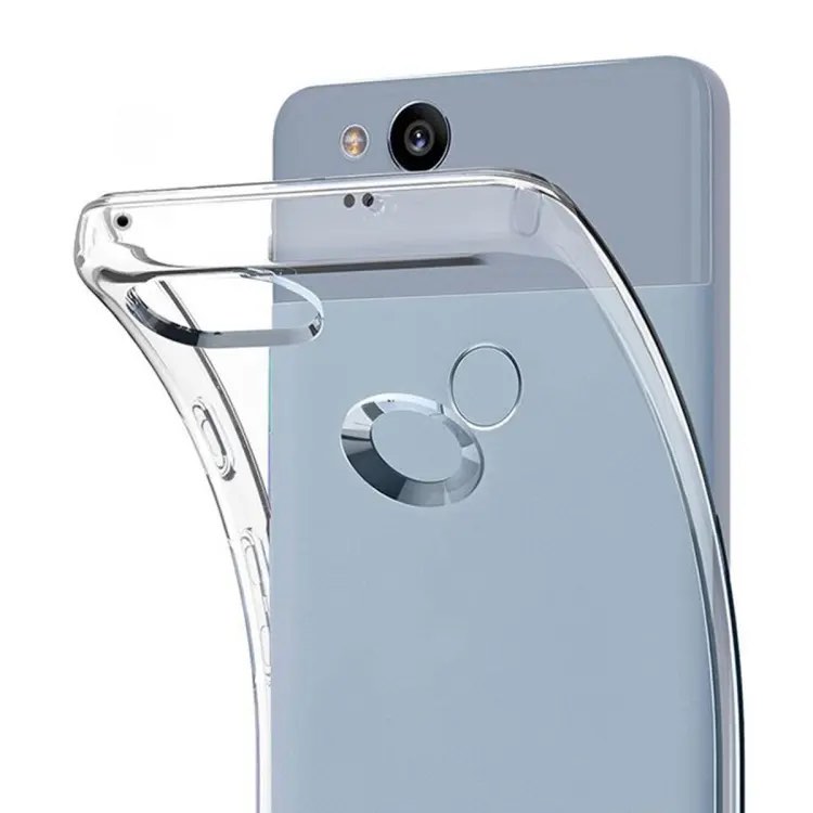 Picture of For pixel 2   Flexible Clear Transparent Soft TPU Back Case Cover