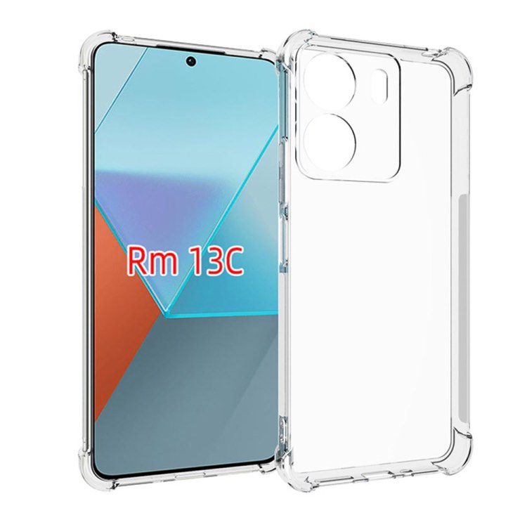 Picture of For xioami redmi 13c  Flexible Clear Transparent Soft TPU Back Case Cover