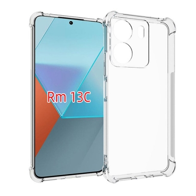 Picture of For xioami redmi 13c  Flexible Clear Transparent Soft TPU Back Case Cover