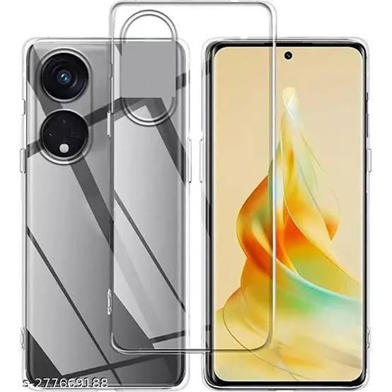Picture of For oppo reno 8t 5G  Flexible Clear Transparent Soft TPU Back Case Cover