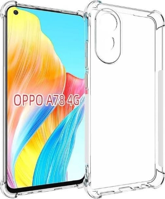 Picture of For oppo A78   Flexible Clear Transparent Soft TPU Back Case Cover