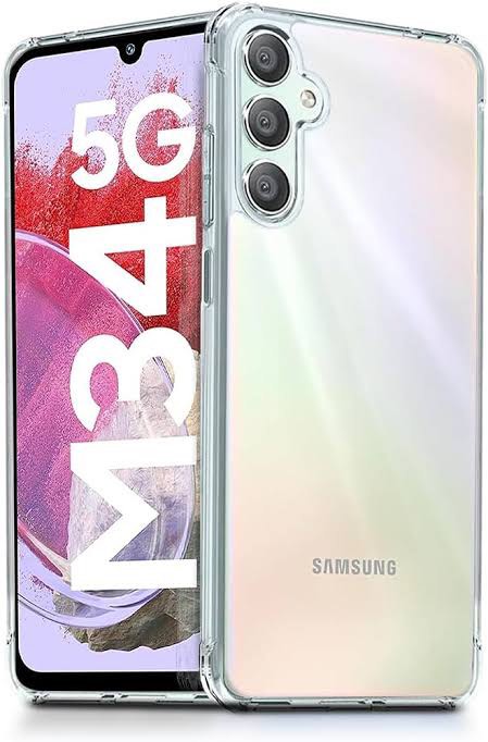 Picture of For samsung galaxy M34 5G   Flexible Clear Transparent Soft TPU Back Case Cover