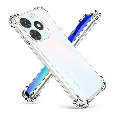 Picture of For Infinix Hot 40 Hot 40i Hot 40 pro tecno spark go 2024 spark 20c itel A70  Flexible Clear Transparent Soft TPU Back Case Cover