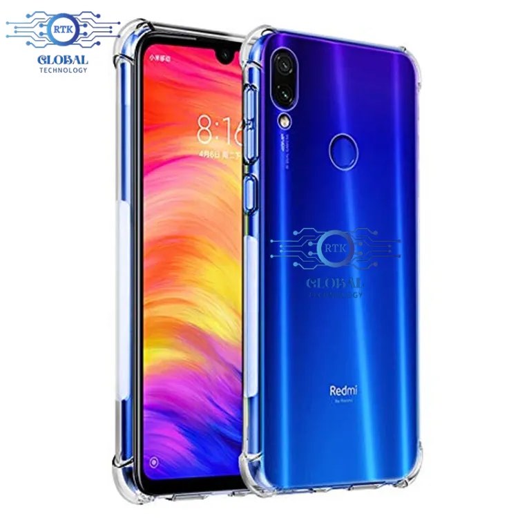 Picture of For Note 7 note 7 pro note 7s  Flexible Clear Transparent Soft TPU Back Case Cover