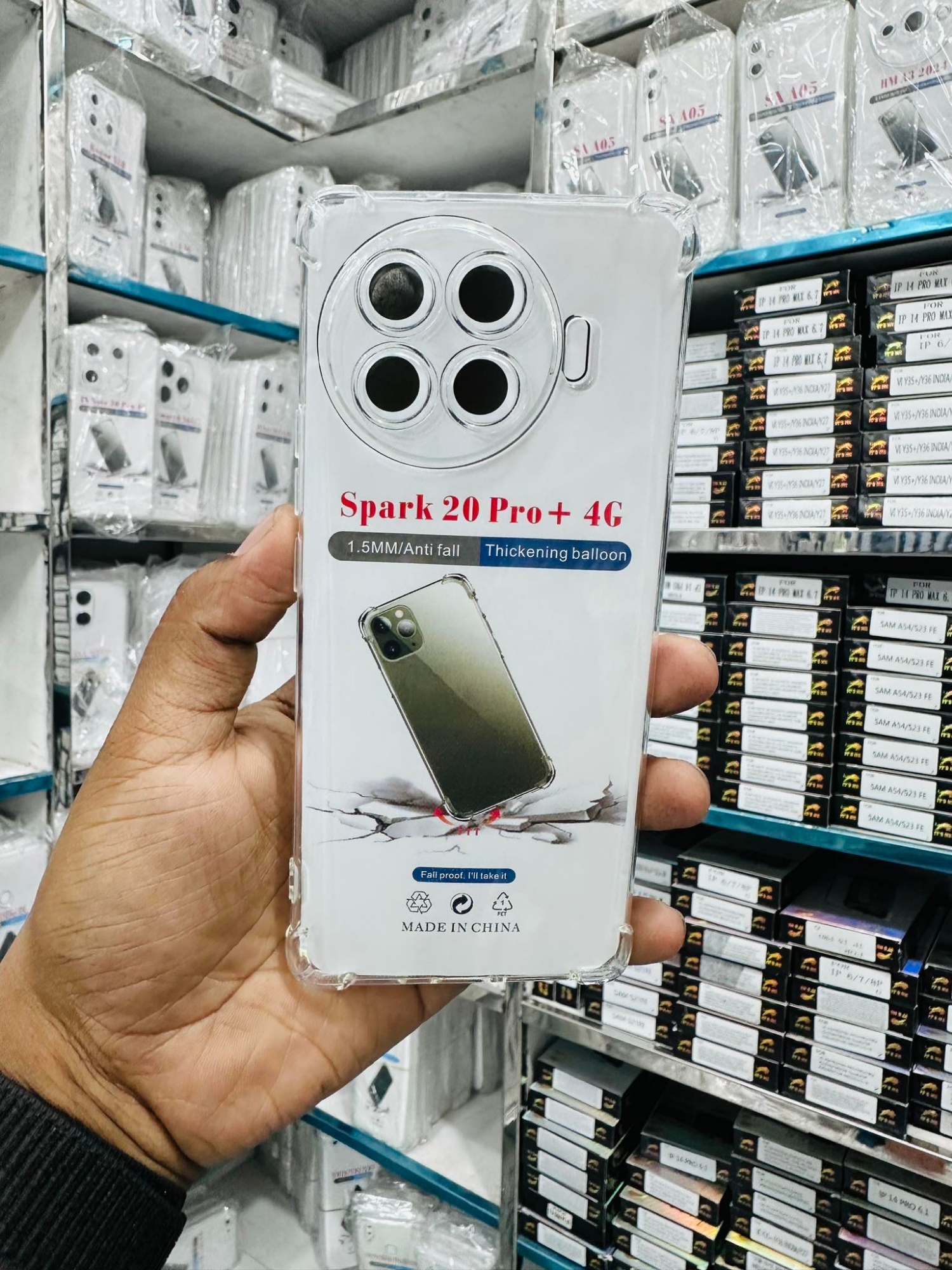 Picture of For Tecno Spark 20 pro plus  Flexible Clear Transparent Soft TPU Back Case Cover