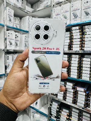 Picture of For Tecno Spark 20 pro plus  Flexible Clear Transparent Soft TPU Back Case Cover