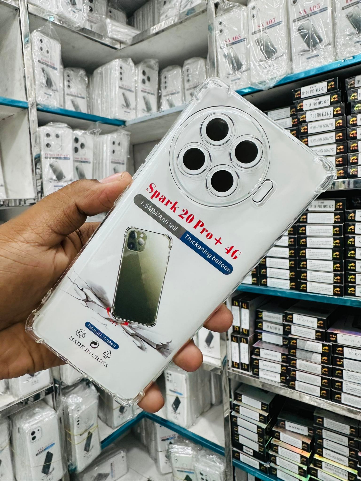 Picture of For Tecno Spark 20 pro plus  Flexible Clear Transparent Soft TPU Back Case Cover