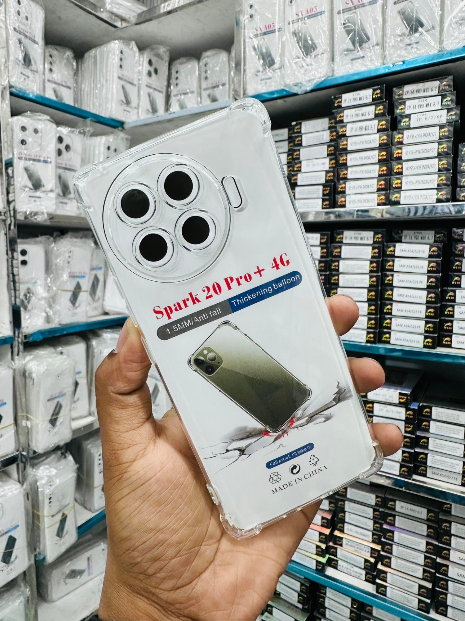 Picture of For Tecno Spark 20 pro plus  Flexible Clear Transparent Soft TPU Back Case Cover