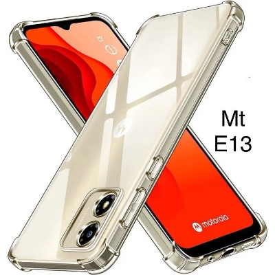 Picture of For Motorola E13   Flexible Clear Transparent Soft TPU Back Case Cover