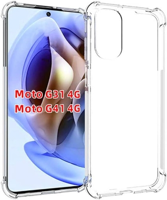 Picture of For Motorola G31 G41 Flexible Clear Transparent Soft TPU Back Case Cover