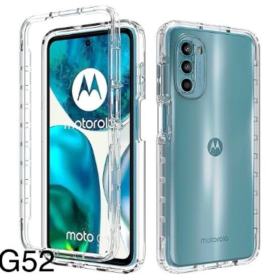 Picture of For Motorola G52 G62  Flexible Clear Transparent Soft TPU Back Case Cover