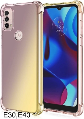 Picture of For Motorola  E40 E30   Flexible Clear Transparent Soft TPU Back Case Cover