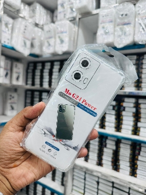 Picture of For Motorola G24 power  Luxury Crystal Clear Case Soft Silicone Shockproof Transparent Shell TPU Back Cover G24 power