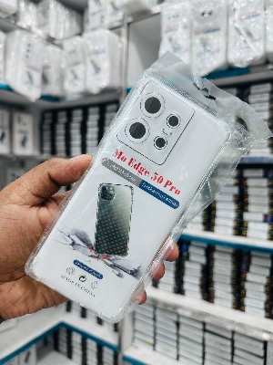 Picture of For Motorola Edge 50 pro Luxury Crystal Clear Case Soft Silicone Shockproof Transparent Shell TPU Back Cover Edge 50 pro