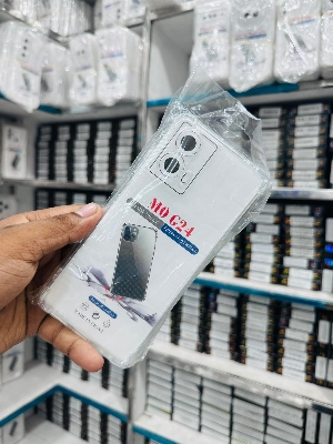 Picture of For Motorola G24  Luxury Crystal Clear Case Soft Silicone Shockproof Transparent Shell TPU Back Cover G24