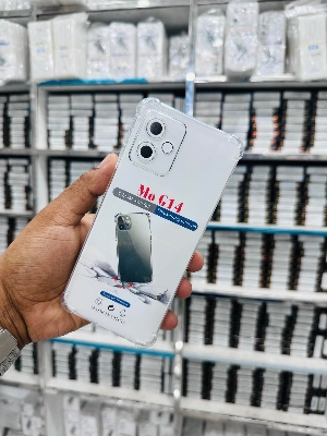 Picture of For Motorola  G14 without finger  Luxury Crystal Clear Case Soft Silicone Shockproof Transparent Shell TPU Back Cover G14